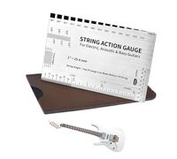 Generico Gauge altezza della chitarra, Kit di regolazione della chitarra - Strumento di precisione per le aste domestiche -Setting Basso Viaggio Elettrico