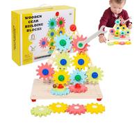 Generico Gear Puzzle Game, Wooden Spinner Board Game, Sensory Fine Motor Skills Development Toy Colorful for Children, Kids, Girls, Boys, Educational Cognitive Learning Activity