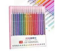 Generico Gel Glitter Pens - ABS, 16cm, Vibrant Coloured Writing Set, Stable Ink | Artist Drawing Tools, Leak Resistant, Smooth Flow, Portable Design For Sketching, Painting, Writing, Kids