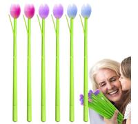 Generico gel tulipano che cambiano colore, confezione da 6 a creative con fiori, in silicone con scrittura liscia da 0,5 mm per scuola, casa, ufficio, cancelleria, regali per ragazze