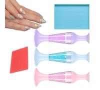 Generico Gem Art Dotting Pen Set - PP 4x12cm | Flower Pot Shaped Nail Point Pen | 3X Gem Dotting Tools Painting Kit Art Painting Tools Accessories Set with Ģem Tray Glue Clay for Beginners Craft Use