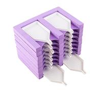 Generico Gem Art Organizer - 16 Slots Double-Row Stackable Organizer Box, Portable Storage Container for Beads Rhinestones Gems and Craft Accessories | Clear Compartment Craft Storage Case