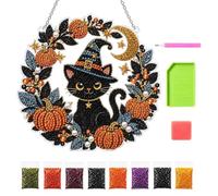 Generico Gem Painting Halloween - Cat Ghost Paint Acrylic Sparkling Decor