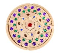 Generico Gem Stacking Blocks - Wooden Pattern Building & Rainbow Stacking Blocks, Sparkling Gem Puzzle | Educational Early Learning Toy for, Colour Recognition, Motor Skills Development