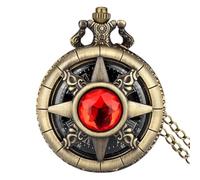 Generico Gemstone Pocket Watch, Roman Numerals Scale Pockets Watches with Chain, 2.32x1.8 Inch Compact & Portable, Steampunk Vintage Timepiece, Classic Gift for Men, Christmas and Collector