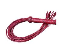 Generico Genuine Leather Equestrian Whip 82 cm, Used for Horse Riding Training, with a Snake-Pattern Leather Handle