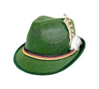 Generico German Bavarian Hat - Non-Woven German Hat With Feathers | Breathable Headgear | Jazz Party Hatt For Adults Party Carnival Cultural Event Beer Festival Celebration