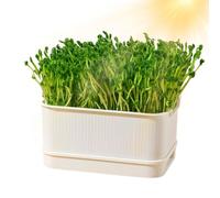 Genérico Germination Propagation Tray - Soil-Free Sprouter with Lid For Bean, Pea & Wheatgrass | Indoor Kitchen Countertop Growing Tray For Home Gardening