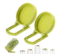 Generico Germination Sprout Lid - Jar Wide Mouth Cover with Stand Bracket | Easy Seed Sprouting cap for Beans, Vegetables, Broccoli, Alfalfa, Salad Plants, Indoor Home Gardening