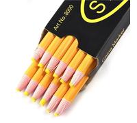 Generico Gesso da sarta 1/10/20/30 Pezzi/Set di pennarelli cancellabili for Tessuti, Gesso for Sartoria, Patchwork, Abbigliamento Fai da Te, Set Attrezzi Cucito, Accessori for Ricamo(Yellow-12pcs)