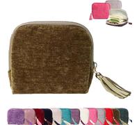 Generico Gettoreach Travel Jewelry Case, Five Compartments With Additional Space On Both Sides with Tassel Zipper Design, Travel Jewelry Organizer Safeguards Jewelry From Scratches (Matcha)