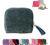 Generico Gettoreach Travel Jewelry Case, Five Compartments With Additional Space On Both Sides with Tassel Zipper Design, Travel Jewelry Organizer Safeguards Jewelry From Scratches (Navy Blue)