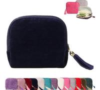 Generico Gettoreach Travel Jewelry Case, Five Compartments With Additional Space On Both Sides with Tassel Zipper Design, Travel Jewelry Organizer Safeguards Jewelry From Scratches (Royal Blue)