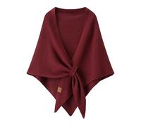Generico Gettoreach Women's Solid Color Scarf, Gettoreach Knitted Pashmina Shawl Wraps,2026 New Pashmina Shawl Wraps for Women (Red)