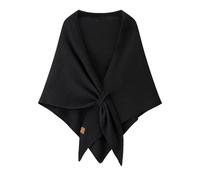 Generico Gettoreach Women's Solid Color Scarf, Gettoreach Knitted Pashmina Shawl Wraps,2026 New Pashmina Shawl Wraps for Women (black)