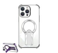 Generico Geupday/Auraedge Magnetic Kickstand Phone Case with Glossy Finish, Four Corners Airbag Drop Protection Magnetic Stand Cases (For iPhone XR,Silver)