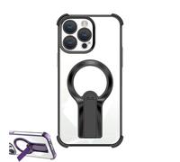 Generico Geupday/Auraedge Magnetic Kickstand Phone Case with Glossy Finish, Four Corners Airbag Protection Magnetic Case with Invisible Stand for iPhone 16/15/14 Pro Max (For iPhone X/XS,Black)