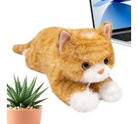 Genérico Gewichtetes Katzen Plüschtier,45 cm Plüschtier Beruhigende - Katzen Schlafbegleiter Kissen, Für Kinder Erwachsene Zuhause Bett Divano Büro Geburtstag Weihnachten Reisen