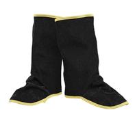 Genérico Ghette in pelle per saldare - coperture per stivali da saldatura da 40 cm | protezioni per scarpe per l'uso | ghette in pelle per saldare, resistenti al calore e all'abbrasione, Pa, Nero 33