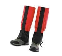 Generico Ghette Leggere da Passeggio, Ghette for Scarponi in Tessuto da Esterno, for Montagna, Neve, Escursionismo, Sci, Passeggiate, Arrampicata, Giardinaggio(Red,L)