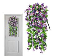 Genérico Ghirlanda di fiori artificiali per decorazione | 50 cm margherite realistiche resistenti alle intemperie piante in seta stile rustico elegante per patio matrimoni