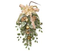 Generico Ghirlanda di Natale - Swag a Goccia di Natale | Natalizia Artificiale Pre-illuminata, Albero di Natales Capovolto, Ghirlanda di Swag per Porta, Ornamento per Porta d'ingresso per Decorazioni