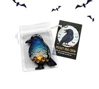 Genérico Ghost Bat Crow Death God Inspirational Keepsake | Halloween Hugs Cards,Pocket Encouragement Card For Graduates Team Incentives Adults Colleagues Students Teens Travel Holiday