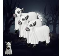Generico Ghost Cow - Decor, Decorative Prop, Halloween Cow Decorations Outdoor Sculpture Statue，Mental Ghost Cow Decoration,Cute Ghost (3PCS)