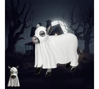 Generico Ghost Cow - Decor, Decorative Prop, Halloween Cow Decorations Outdoor Sculpture Statue，Mental Ghost Cow Decoration,Cute Ghost (1PCS)