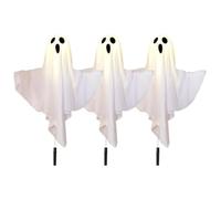 Generico Ghost Decor | 3 Pieces Solar LED Floor Lamp | Ghost Halloween Decor Solar Lights | for Patio Porch Garden Yard Pathway Haunted House Park Home Farmhouse