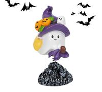 Generico Ghost Decor, Funny Ghost Statue, 4.61x2.36x5.04 Inches Home Sculpture with Spring for Living Room, Entryway, Bookshelf, Themed Party, Bedroom, Holiday, Porch, Color Black