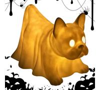 Generico Ghost Dog, Dog Figurine, Led Night Light Halloween Decor, Resin Nightlight Statue for Holiday, Children, Fireplace, Tabletop, Mantel, Bookshelf, Desktop, Workplace, and Events