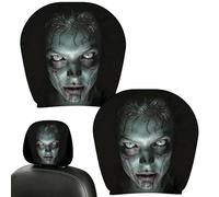 Generico Ghost Face Headrest Covers 2 Pack 28cm Funny Car Seat Decor