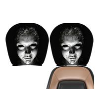 Generico Ghost Face Headrest Covers 2 Pack 28cm Funny Car Seat Decor