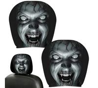 Generico Ghost Face Headrest Covers 2 Pack 28cm Funny Car Seat Decor
