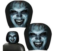 Generico Ghost Face Headrest Covers 2 Pack 28cm Funny Car Seat Decor