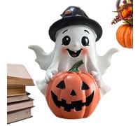 Genérico Ghost Figurine - Halloween Resin Decoration | Spooky Desk Ornament | Decorative Ghost for Shelves | Indoor Ghosts Figure | Home Entryway Resin Craft for Desk Carnivals Bookshelf Living Room