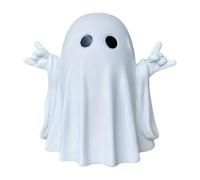 Generico Ghost Figurine, Halloween Tabletop Statue, 2.36x3.15in Humorous Rock Roll Sculpture, Cute Spooky Ornament, Resin Display Piece for Haunted House, Shelf, Porch, Mantel Decor