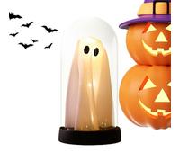 Generico Ghost Night Light, Halloween Night Light, 7.48 Inches Lights Up Ghost in Cloche | Scary Cute LED Battery Operated Tabletop Lamp for Party, Kitchen, Holiday, Halloween & Mantel Decoration