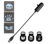 Generico Ghost Projector - Halloween Projector | Halloween Skull Night Light, USB 360-degree Rotate LED Skeleton Palm Print Ghost Lamp for Driveway Tunnel Haunted House