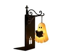 Generico Ghost Reading LED, Vintage Metal Bookend Lamp Halloween Decor