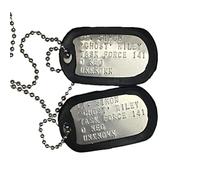 Generico GHOST S.Riley - DogTag militari americane Set di piastrine identificative dell'esercito americano