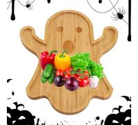 Generico Ghost Serving Trays - 20x18cm Halloween Ghost Charcuterie Board Wooden Tray Multi Function Food Appetizer Dessert Snack | Cute Halloween Solid Wood Tray For Dinner Parties