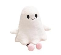 Genérico Ghost Toy - Soft White Plush Fabric Spirit, Halloween Stuffed Doll Sculpture, Scary Figure Ornament, Gothic Spooky Home Bedding Accents, Birthday Gift - For Kids Bedroom