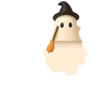 Generico Ghostees Mystery Phone Buddy, Cute Halloween Ghost & Pumpkin Phone Topper, Mini Stick-On Decorative Figure for All Mobile Phones, Fun Desk Accessory (#B)