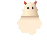Generico Ghostees Mystery Phone Buddy, Cute Halloween Ghost & Pumpkin Phone Topper, Mini Stick-On Decorative Figure for All Mobile Phones, Fun Desk Accessory (#D)
