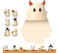 Generico Ghostees Mystery Phone Buddy, Ghost Phone Charm, Halloween Cute Ghost Mobile Charm, Halloween Mobile Topper Figure, for Phones Tablet Laptop Decoration. (C)