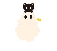Generico Ghostees Mystery Phone Buddy, Halloween Cute-Ghost Phones Charm Cute Cling Decoration, Stick-On Halloween Ghost & Pumpkin Phone Topper For All phones (F)