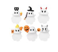 Generico Ghostees Mystery Phone Buddy, Halloween Cute-Ghost Phones Charm Cute Cling Decoration, Stick-On Halloween Ghost & Pumpkin Phone Topper For All phones (6Pcs*MIX)