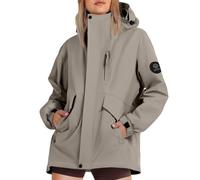 Generico Giacca a Vento Donna Leggera con Cappuccio, Giacca Impermeabile Casual per Primavera e Autunno, Ideale per Viaggi e Attività all'Aperto, Multi-Tasca Funzionale
